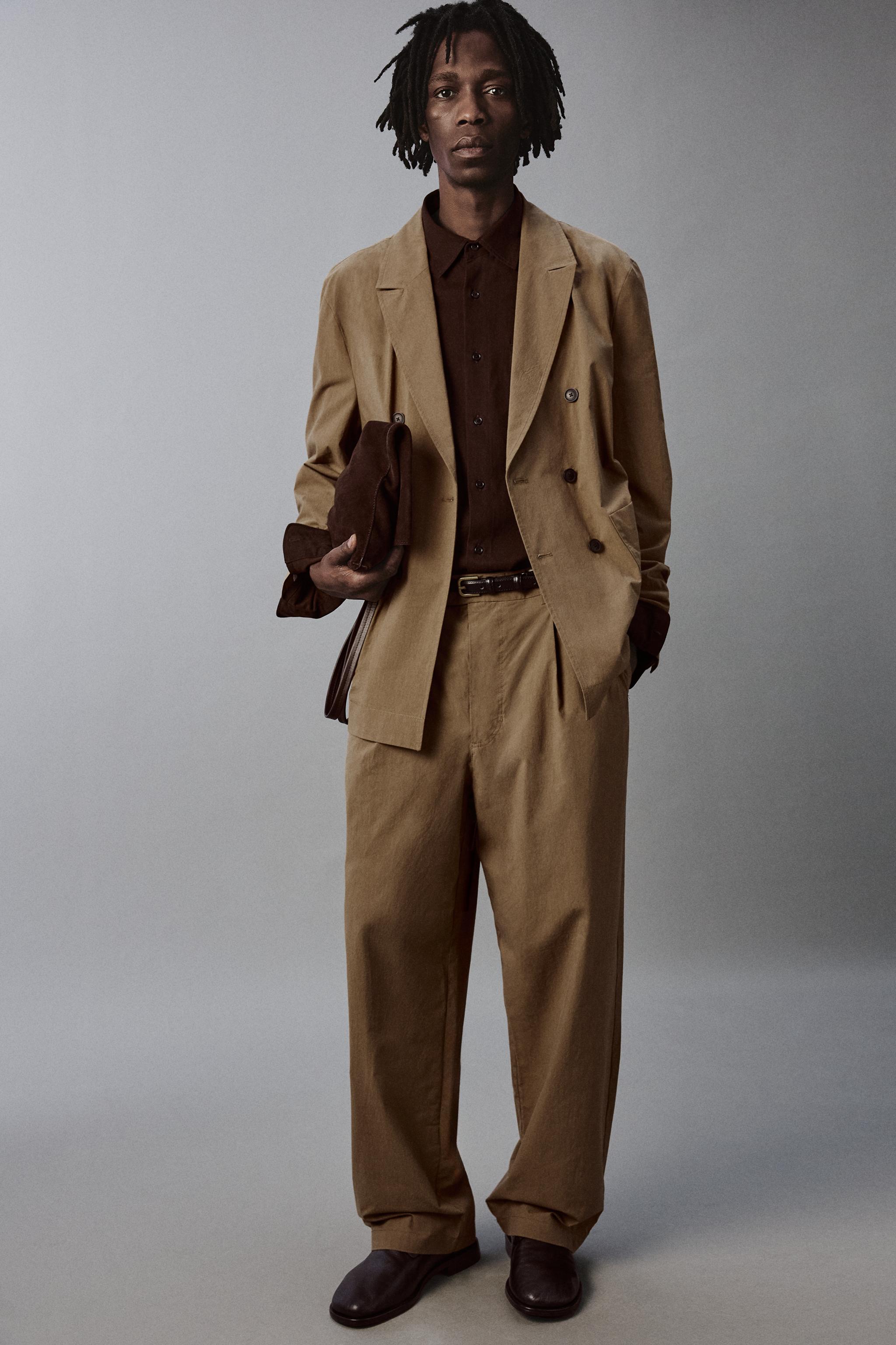 TECHNICAL WIDE FIT SUIT PANTS